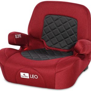 Inaltator auto cu spatar detasabil si isofix Lorelli Leo, 22-36 Kg, Brick Red
