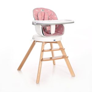 Scaun de masa Lorelli, 3 in 1, cu sezut rotativ, Napoli, Pink Bears