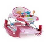 Premergator leagan, Lorelli, W1224Ce, cu eurobaza si sezut complet reglabil, Pink