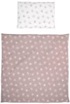 Set lenjerie pat 5 piese bumbac Ranforce, Lorelli, Eva Abstract Leaves Grey Beige - pentru paturile Milano si Alicante