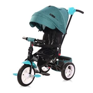 Tricicleta multifunctionala, 4 in 1, roti gonflabile, Lorelli Jaguar Air, Green Luxe