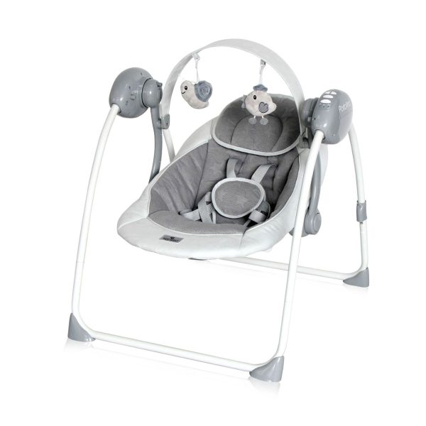 Leagan electric, muzical, si vibratii, Lorelli, Tango, 2 in 1, Cool Grey Stars