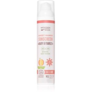 WoodenSpoon Baby & Family Sweet Mango loțiune cu protecție solară pentru toată familia SPF 50