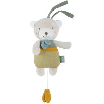BABY FEHN fehnNATUR Musical Bear jucărie suspendabilă contrastantă cu melodie
