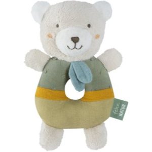 BABY FEHN Soft Ring Rattle Bear jucărie zornăitoare