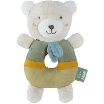 BABY FEHN Soft Ring Rattle Bear jucărie zornăitoare