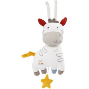 BABY FEHN Music Box FehnNATUR Zebra jucărie suspendabilă contrastantă cu melodie
