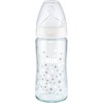 NUK First Choice + 240 ml biberon pentru sugari cu controlul temperaturii