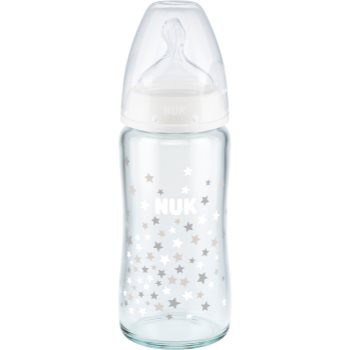 NUK First Choice + 240 ml biberon pentru sugari cu controlul temperaturii