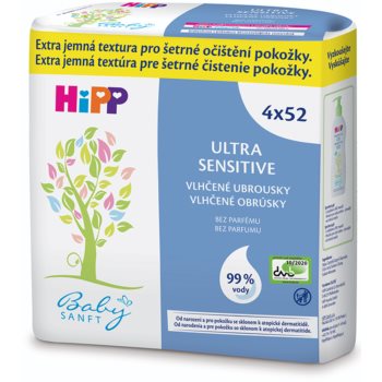 Hipp Babysanft Ultra Sensitive Șervețele umede pentru copii fara parfum