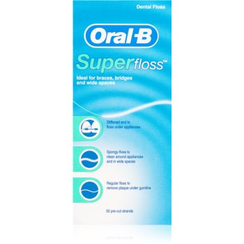 Oral B Super Floss ata dentara pentru implanturi dentare