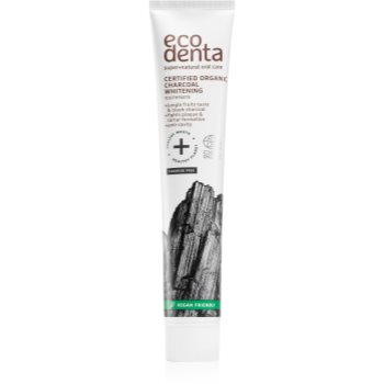 Ecodenta Certified Organic Charcoal whitening pasta de dinti pentru albire cu cărbune activ
