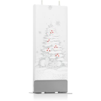 Flatyz Holiday Rabbits by the Christmas Tree lumanare