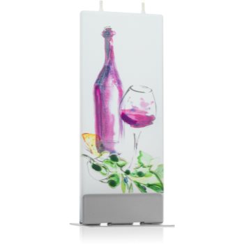 Flatyz Greetings Bottle Of Wine And Glass lumanare