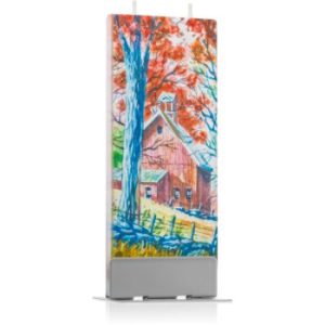 Flatyz Holiday Fall Landscape with House and Tree lumanare
