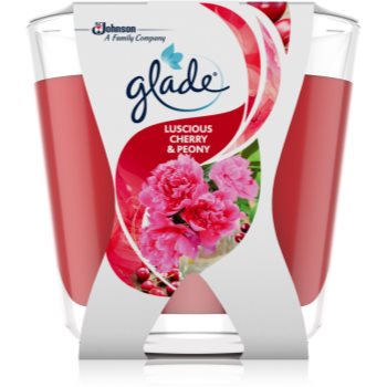 GLADE Luscious Cherry & Peony lumânare parfumată
