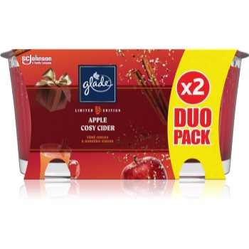 GLADE Cosy Apple Cider lumânare parfumată duo