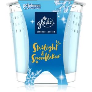 GLADE Starlight & Snowflakes lumânare parfumată cu parfum Snow, Frosty Air, Ecalyptus
