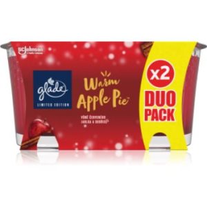GLADE Warm Apple Pie lumânare parfumată duo parfum Apple, Cinnamon, Baked Crisp