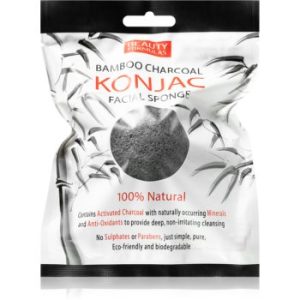 Beauty Formulas Charcoal burete exfoliant blând cu cărbune activ
