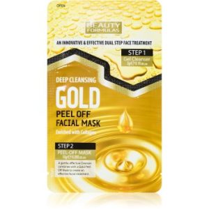 Beauty Formulas Gold masca si peeling 2 in 1