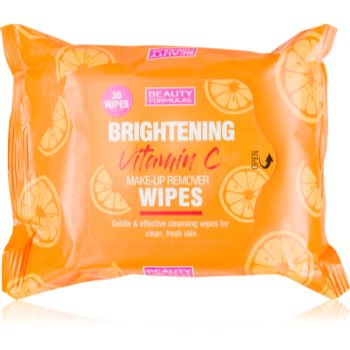 Beauty Formulas Vitamin C șervețele demachiante pentru make-up cu vitamina C