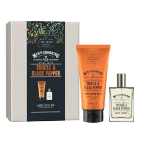 Scottish Fine Soaps Thistle & Black Pepper Luxury Festive Duo set cadou pentru bărbați