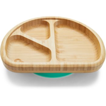 Munchkin Bambou Divided Suction Plate farfurie compartimentată cu ventuză