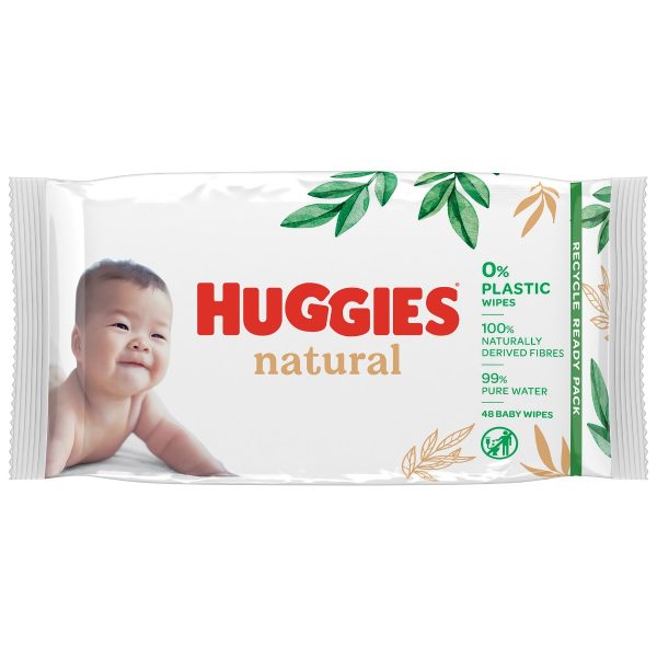 Servetele umede, Huggies, Natural Biodegradabile, 48 bucati