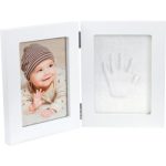 Happy Hands Double Frame Small set de mulaj pentru amprentele bebelușului