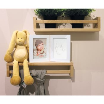 Happy Hands Double Frame Small set de mulaj pentru amprentele bebelușului