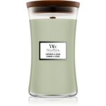 Woodwick Lavender & Cedar lumânare parfumată cu fitil din lemn