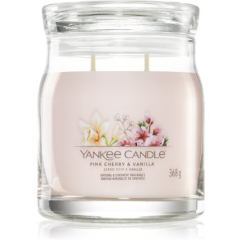 Yankee Candle Pink Cherry & Vanilla lumânare parfumată Signature