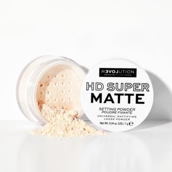 Revolution Relove HD Super Matte Pudră transparentă de fixare cu efect matifiant