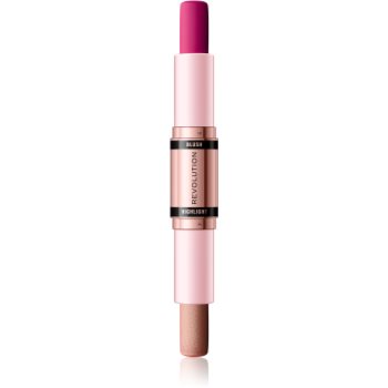 Makeup Revolution Blush & Highlight blush cremos și iluminator stick