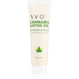Avon Cannabis Sativa Oil Restore & Calm cremă de mâini și corp cu ulei de canepa