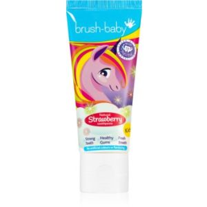 Brush Baby Natural Strawberry Pasta de dinti pentru copii. cu aroma de capsuni