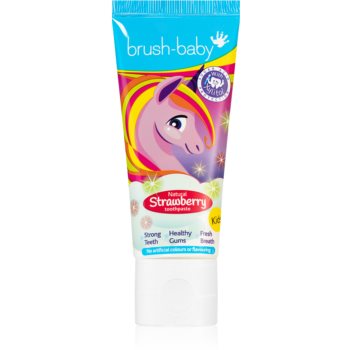 Brush Baby Natural Strawberry Pasta de dinti pentru copii. cu aroma de capsuni