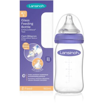 Lansinoh NaturalWave Glass biberon pentru sugari