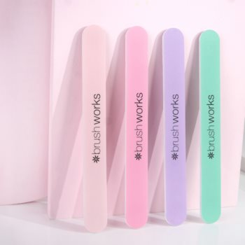 Brushworks Nail Files Pastel set de pile (pentru unghii)