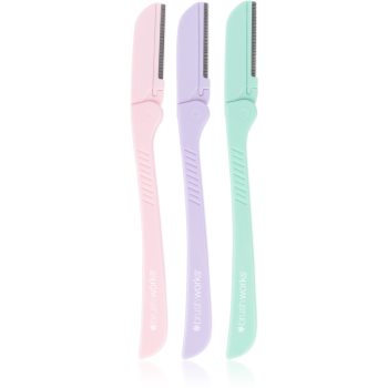 Brushworks Precision Eyebrow Razor Pastel brici (pentru sprâncene)