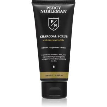 Percy Nobleman Charcoal Scrub demachiant cu efect de peenling 3 in 1