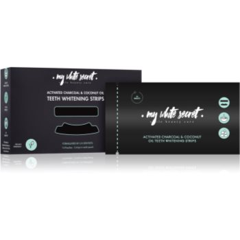 My White Secret Charcoal and Coconut Oil benzi pentru ablirea dintilor pentru dinti