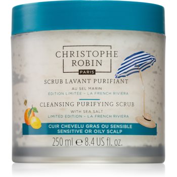 Christophe Robin Cleansing Purifying Scrub with Sea Salt La French Riviera sampon pentru curatare cu efect exfoliant