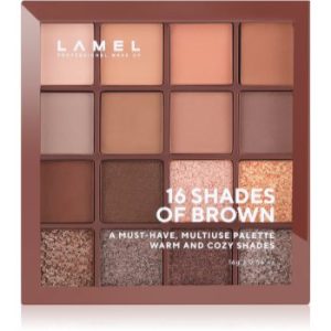 LAMEL 16 Shades Of Brown paletă cu farduri de ochi