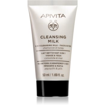Apivita Cleansing Chamomile & Honey Lapte demachiant 3 în 1 pentru față și ochi