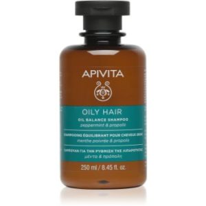 Apivita Hair Care Oily Hair sampon pentru curatarea profunda a scalpului seboreic pentru intarire si stralucire
