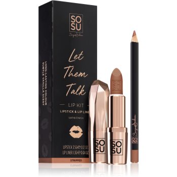 SOSU Cosmetics Let Them Talk set îngrijire buze Stripped culoare