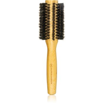 Olivia Garden Bamboo Touch perie rotundă pentru păr cu peri de mistret