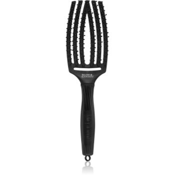 Olivia Garden Fingerbrush Double Bristles perie de tip paletă pentru par usor de pieptanat